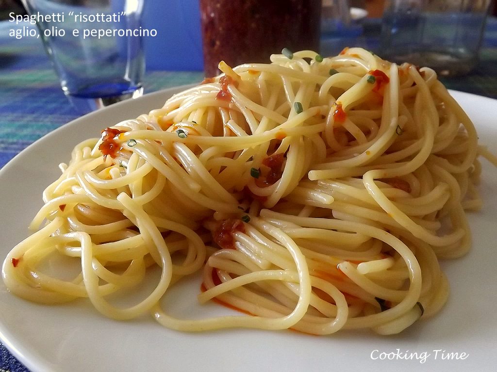 Spaghetti risottati aglio